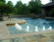 Swimming pool water features