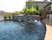 Swimming pool water features