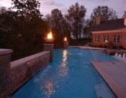 Swimming pool water features