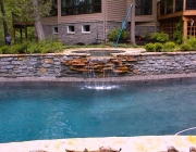 Swimming pool water features