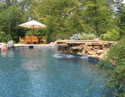 Swimming pool water features